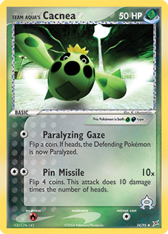 Team Aqua's Cacnea, Team Magma vs Team Aqua #24, Pokémon TCG card