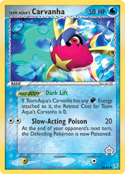 Team Aqua's Carvanha, Team Magma vs Team Aqua #25, Pokémon TCG card