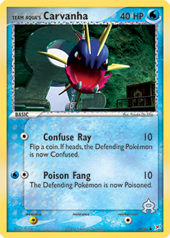 Team Aqua's Carvanha, Team Magma vs Team Aqua #47, Pokémon TCG card