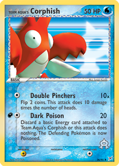 Team Aqua's Corphish, Team Magma vs Team Aqua #26, Pokémon TCG card