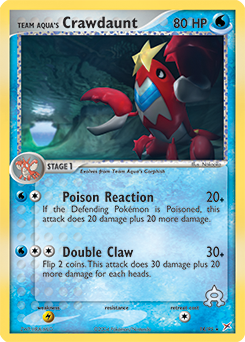 Team Aqua's Crawdaunt, Team Magma vs Team Aqua #14, Pokémon TCG card