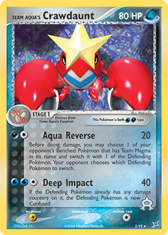 Team Aqua's Crawdaunt, Team Magma vs Team Aqua #2, Pokémon TCG card