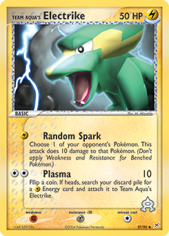 Team Aqua's Electrike, Team Magma vs Team Aqua #27, Pokémon TCG card