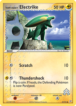 Team Aqua's Electrike, Team Magma vs Team Aqua #52, Pokémon TCG card