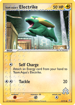 Team Aqua's Electrike, Team Magma vs Team Aqua #53, Pokémon TCG card