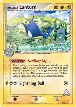 Team Aqua's Lanturn, Team Magma vs Team Aqua #28, Pokémon TCG card