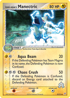 Team Aqua's Manectric, Team Magma vs Team Aqua #29, Pokémon TCG card