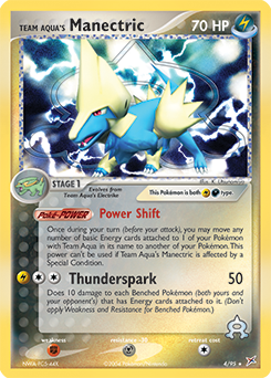 Team Aqua's Manectric, Team Magma vs Team Aqua #4, Pokémon TCG card