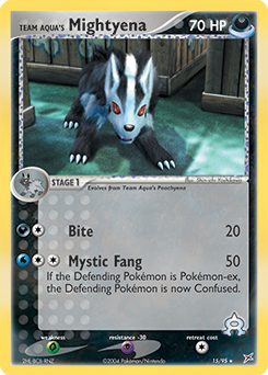Team Aqua's Mightyena, Team Magma vs Team Aqua #15, Pokémon TCG card