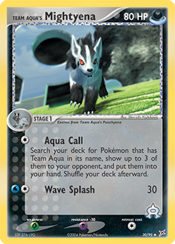 Team Aqua's Mightyena, Team Magma vs Team Aqua #30, Pokémon TCG card
