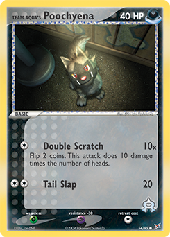 Team Aqua's Poochyena, Team Magma vs Team Aqua #54, Pokémon TCG card