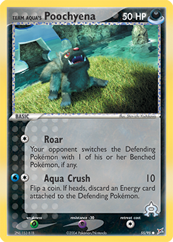 Team Aqua's Poochyena, Team Magma vs Team Aqua #55, Pokémon TCG card