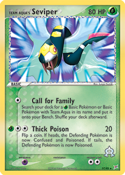 Team Aqua's Seviper, Team Magma vs Team Aqua #17, Pokémon TCG card