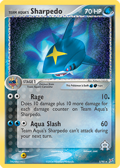 Team Aqua's Sharpedo, Team Magma vs Team Aqua #5, Pokémon TCG card