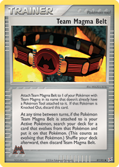 Team Magma Belt, Team Magma vs Team Aqua #81, Pokémon TCG card