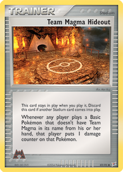 Team Magma Hideout, Team Magma vs Team Aqua #83, Pokémon TCG card