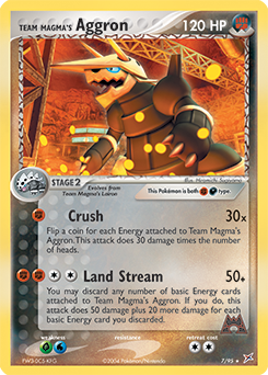 Team Magma's Aggron, Team Magma vs Team Aqua #7, Pokémon TCG card