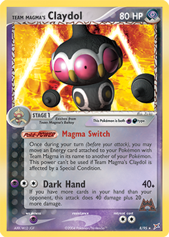 Team Magma's Claydol, Team Magma vs Team Aqua #8, Pokémon TCG card