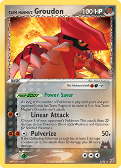 Team Magma's Groudon, Team Magma vs Team Aqua #9, Pokémon TCG card