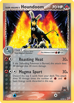 Team Magma's Houndoom, Team Magma vs Team Aqua #10, Pokémon TCG card