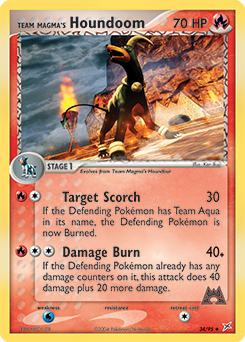 Team Magma's Houndoom, Team Magma vs Team Aqua #34, Pokémon TCG card