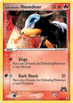 Team Magma's Houndour, Team Magma vs Team Aqua #35, Pokémon TCG card