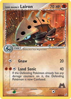 Team Magma's Lairon, Team Magma vs Team Aqua #36, Pokémon TCG card