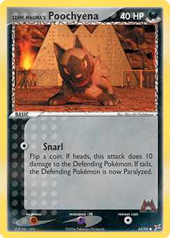 Team Magma's Poochyena, Team Magma vs Team Aqua #65, Pokémon TCG card