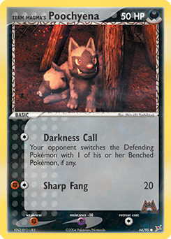 Team Magma's Poochyena, Team Magma vs Team Aqua #66, Pokémon TCG card