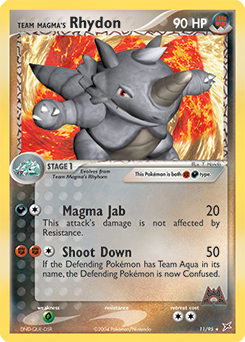 Team Magma's Rhydon, Team Magma vs Team Aqua #11, Pokémon TCG card