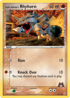 Team Magma's Rhyhorn, Team Magma vs Team Aqua #68, Pokémon TCG card