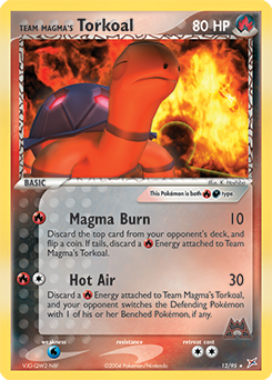Team Magma's Torkoal, Team Magma vs Team Aqua #12, Pokémon TCG card