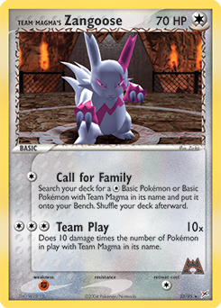Team Magma's Zangoose, Team Magma vs Team Aqua #23, Pokémon TCG card