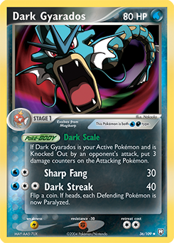 Dark Gyarados, Team Rocket Returns #36, Pokémon TCG card