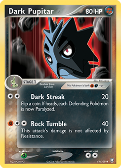 Dark Pupitar, Team Rocket Returns #41, Pokémon TCG card