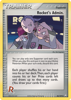 Rocket's Admin., Team Rocket Returns #86, Pokémon TCG card
