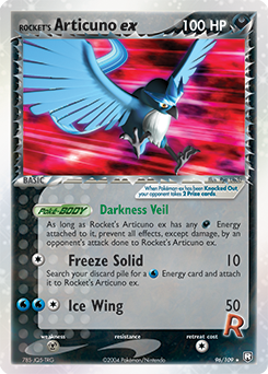 Rocket's Articuno ex, Team Rocket Returns #96, Pokémon TCG card