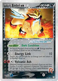 Rocket's Entei ex, Team Rocket Returns #97, Pokémon TCG card