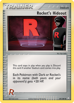 Rocket's Hideout, Team Rocket Returns #87, Pokémon TCG card