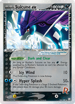 Rocket's Suicune ex, Team Rocket Returns #105, Pokémon TCG card