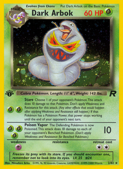 Dark Arbok, Team Rocket #2, Pokémon TCG card
