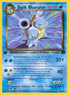 Dark Blastoise, Team Rocket #20, Pokémon TCG card