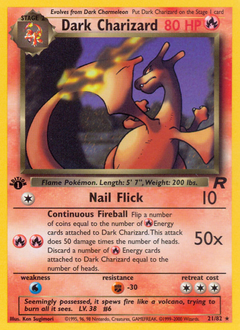 Dark Charizard, Team Rocket #21, Pokémon TCG card