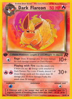 Dark Flareon, Team Rocket #35, Pokémon TCG card
