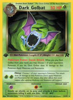 Dark Golbat, Team Rocket #24, Pokémon TCG card