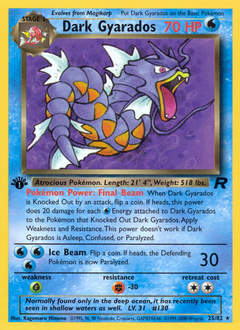 Dark Gyarados, Team Rocket #25, Pokémon TCG card