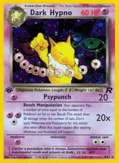 Dark Hypno, Team Rocket #9, Pokémon TCG card