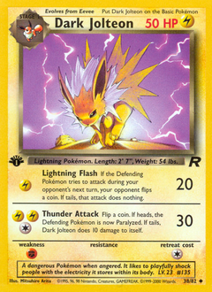 Dark Jolteon, Team Rocket #38, Pokémon TCG card
