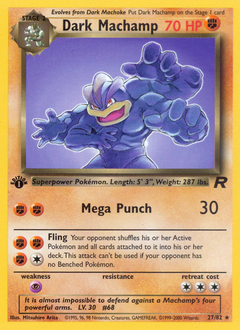 Dark Machamp, Team Rocket #27, Pokémon TCG card