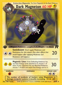 Dark Magneton, Team Rocket #28, Pokémon TCG card